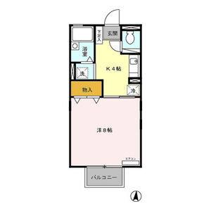 1K 間取り図
