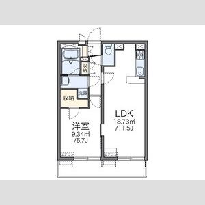 1LDK 間取り図