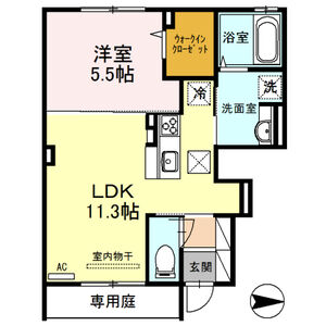 1LDK 間取り図