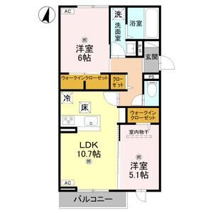 2LDK 間取り図