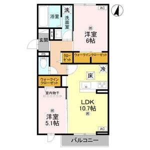 2LDK 間取り図