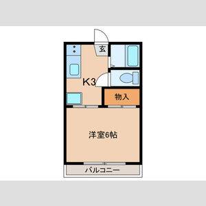 1K 間取り図