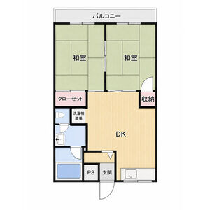 2DK 間取り図