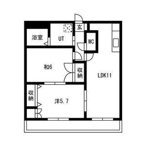 2LDK 間取り図