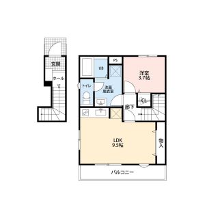 1LDK 間取り図