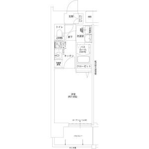 1K 間取り図