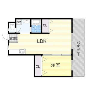 1LDK 間取り図