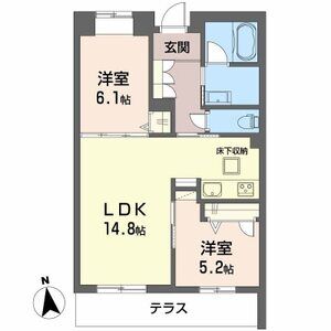2LDK 間取り図