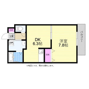 1DK 間取り図