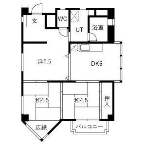 2LDK 間取り図