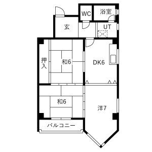 3DK 間取り図