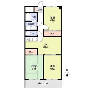 3DK 間取り図