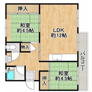 2LDK 間取り図