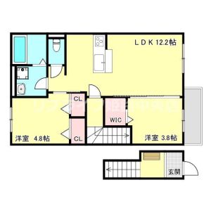 2LDK 間取り図