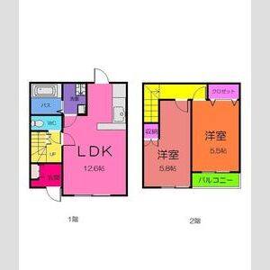 2LDK 間取り図