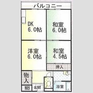 2LDK 間取り図