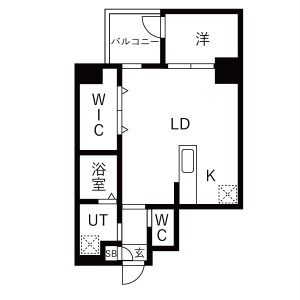 1LDK 間取り図