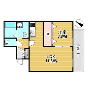 1LDK 間取り図