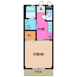 1K 間取り図