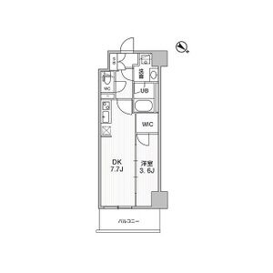 1DK 間取り図