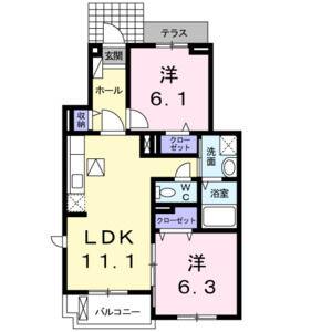 2LDK 間取り図