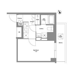 1K 間取り図