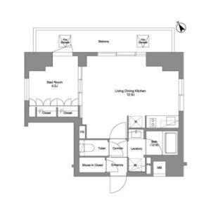 1LDK 間取り図