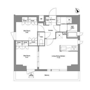 2LDK 間取り図