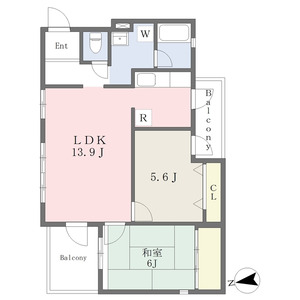 2LDK 間取り図