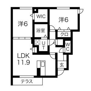 2LDK 間取り図