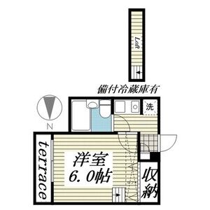 1K 間取り図