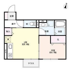 1LDK 間取り図