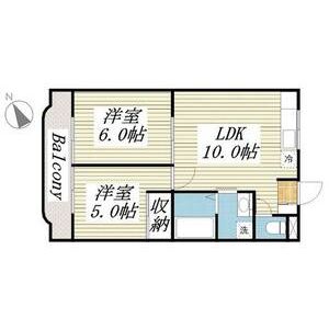 2LDK 間取り図