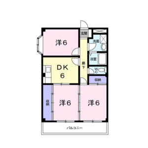 3DK 間取り図