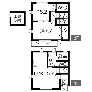 2LDK 間取り図
