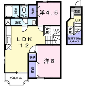 2LDK 間取り図
