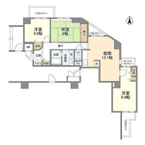 3LDK 間取り図