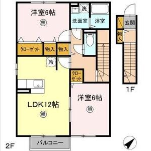 2LDK 間取り図