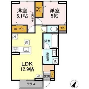2LDK 間取り図