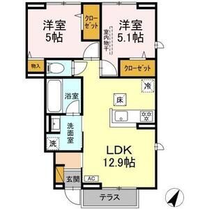 2LDK 間取り図