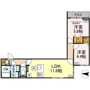 2LDK 間取り図