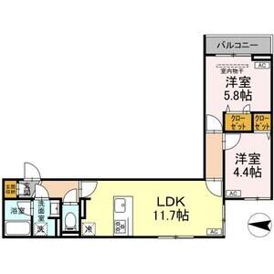 2LDK 間取り図