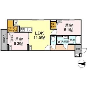 2LDK 間取り図