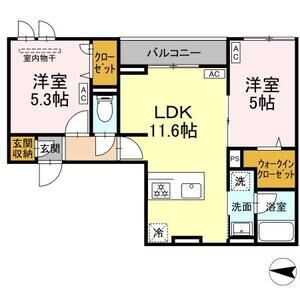 2LDK 間取り図