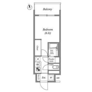 1K 間取り図
