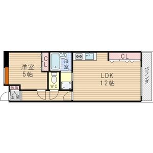 1LDK 間取り図