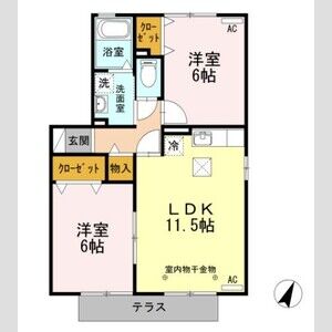 2LDK 間取り図