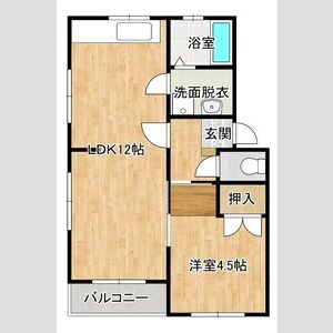 1LDK 間取り図
