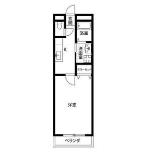 1K 間取り図