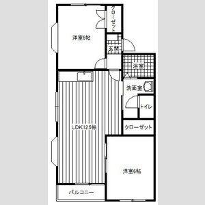 2LDK 間取り図
